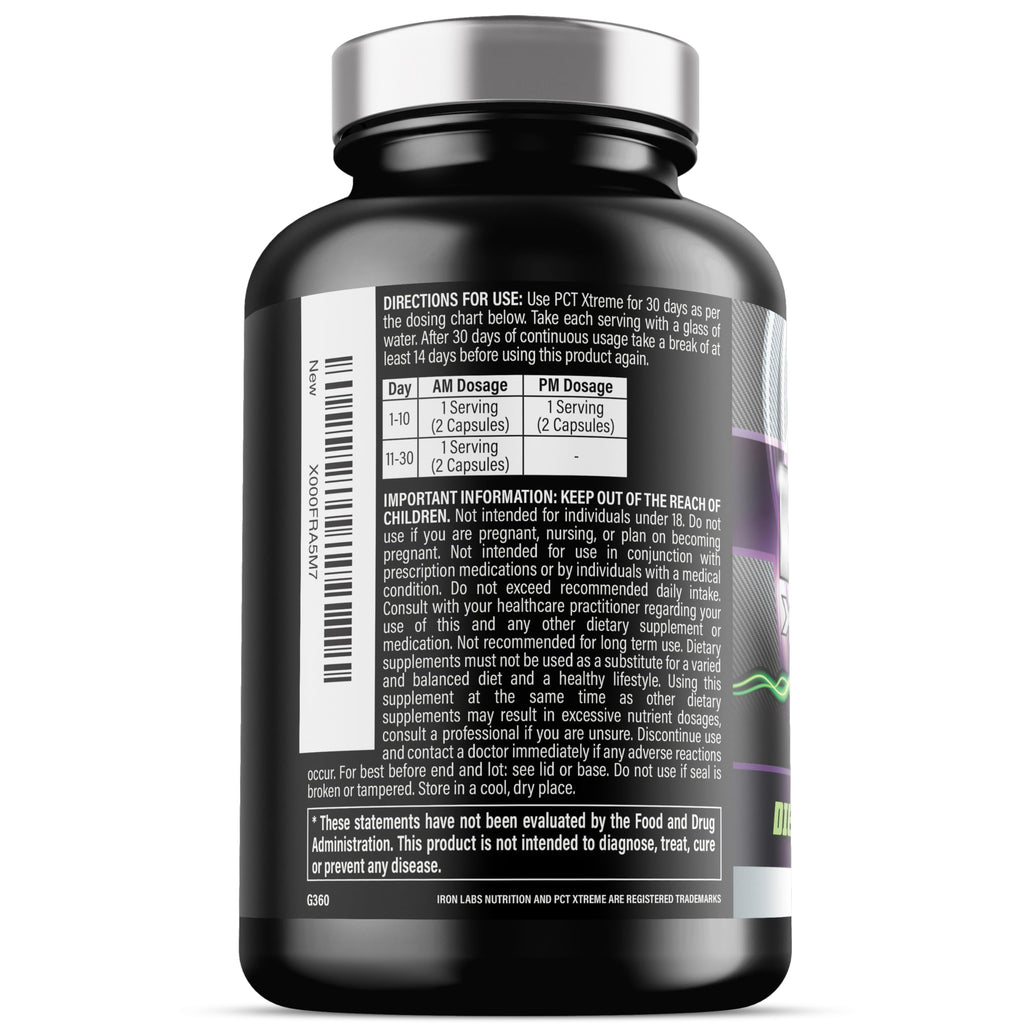 Iron Labs Nutrition PCT Xtreme - PCT Supplement for Men - 30 Day Course - Post Cycle Support Booster (80 Capsules) Iron Labs NutritionBuy Supplements Australia