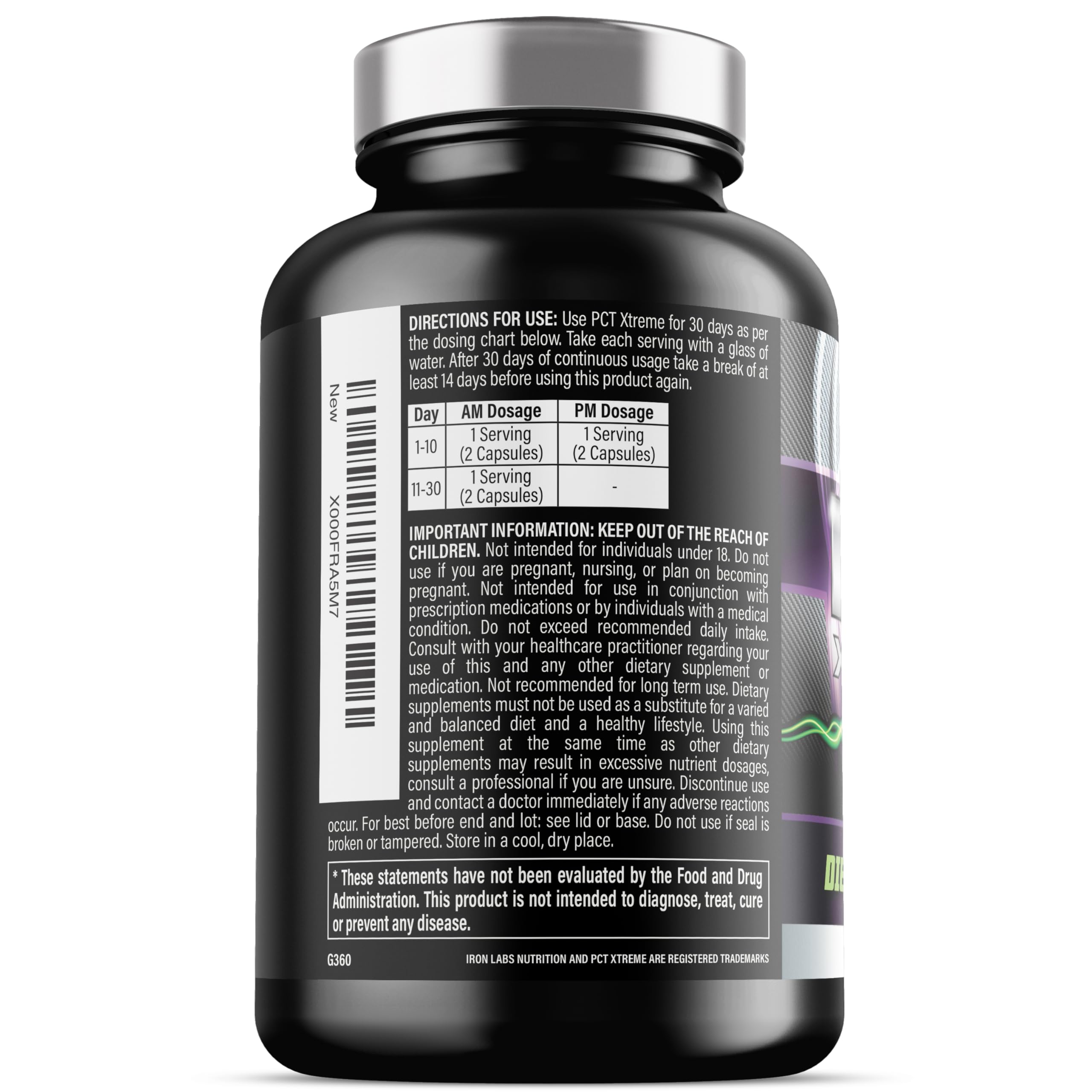 Iron Labs Nutrition PCT Xtreme - PCT Supplement for Men - 30 Day Course - Post Cycle Support Booster (80 Capsules) Iron Labs NutritionBuy Supplements Australia
