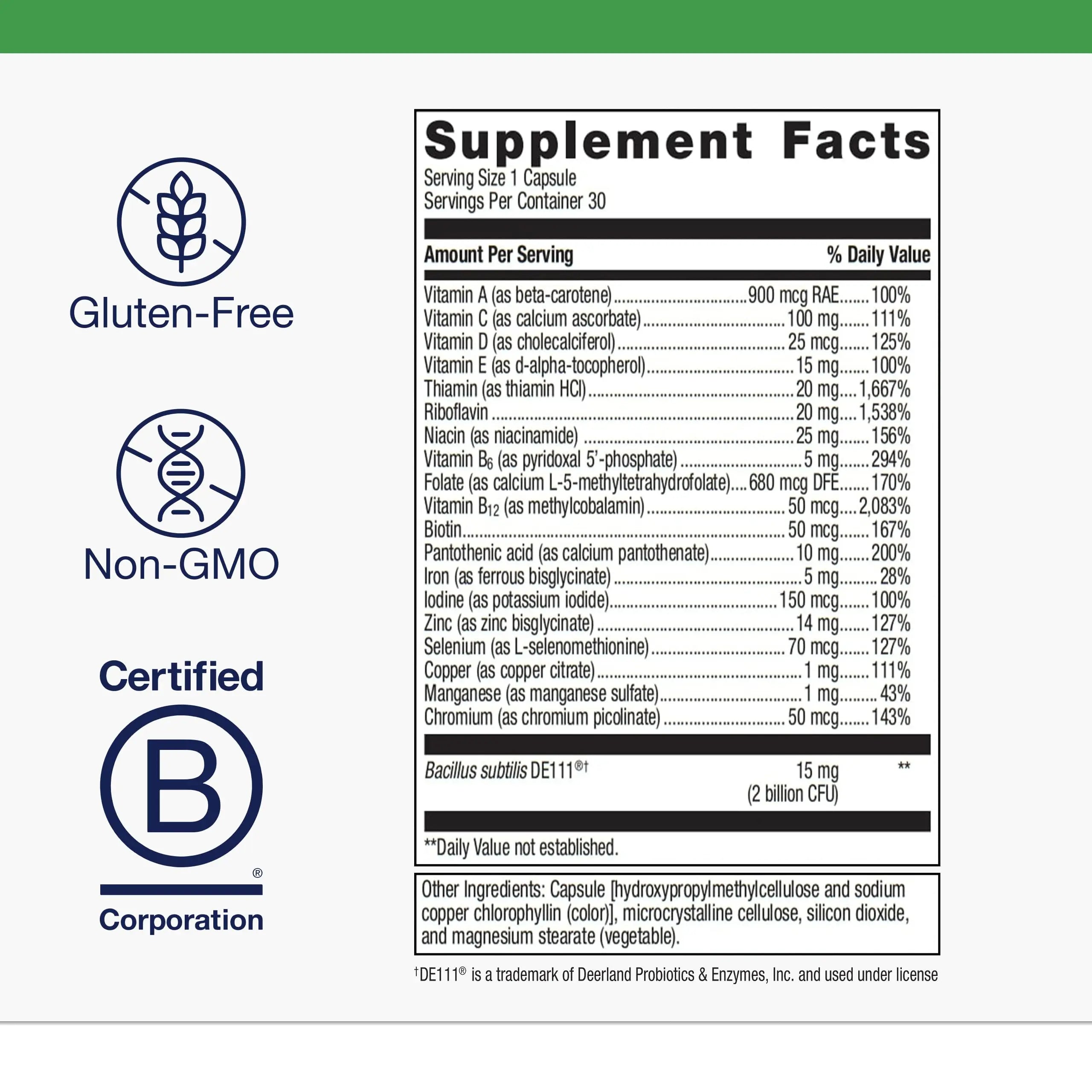 Metagenics UltraFlora Probiotic + Multivitamin - All-in-One Daily Gut Health & Digestive Balance Support* - Clinically Tested Probiotic Blend Metagenics