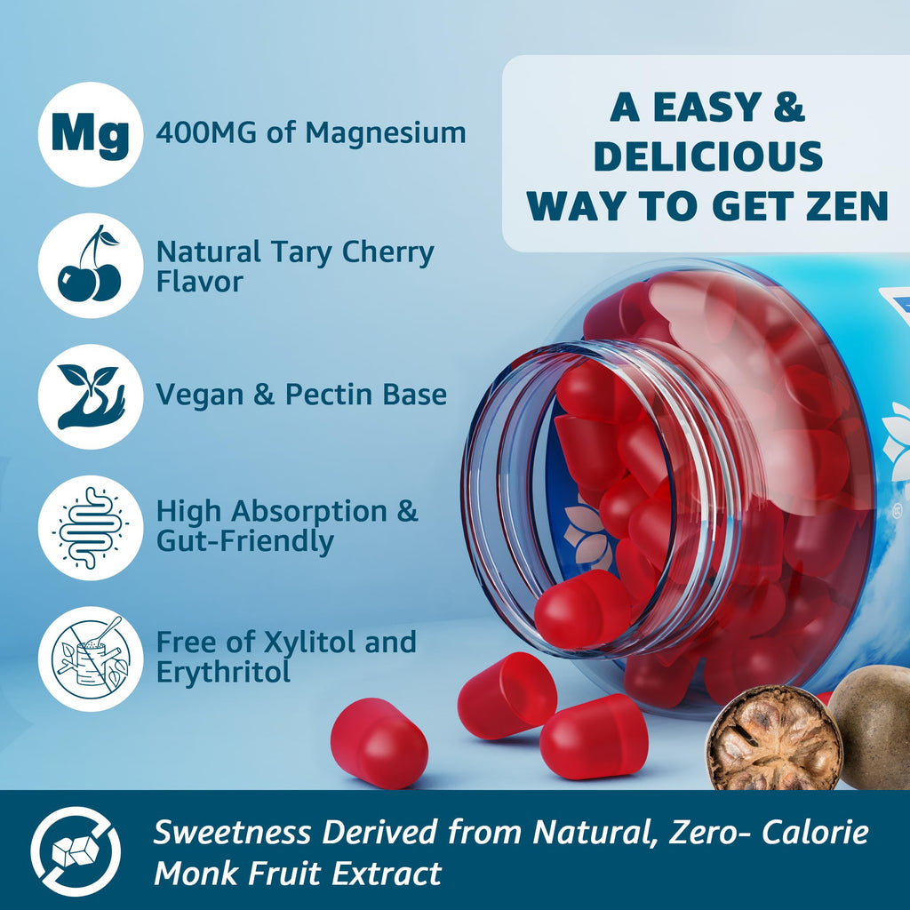 Sugar Free Magnesium Complex for Women, Calm Magnesium Gummies for Adults 400mg, Magnesium Glycinate, Citrate, Malate & More- Magnesium Gummy with Magnesium Ashwagandha, D3, B12 for Relax, Calm, Vegan LILICARE buy supplements Au