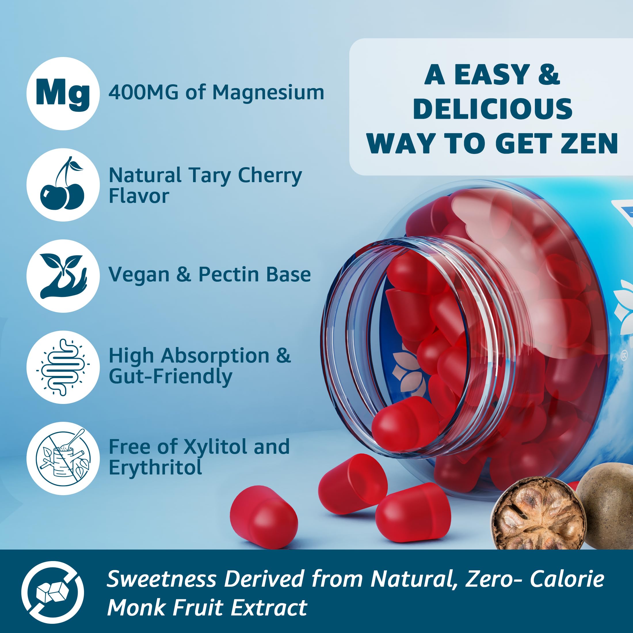 Sugar Free Magnesium Complex for Women, Calm Magnesium Gummies for Adults 400mg, Magnesium Glycinate, Citrate, Malate & More- Magnesium Gummy with Magnesium Ashwagandha, D3, B12 for Relax, Calm, Vegan LILICARE buy supplements Au