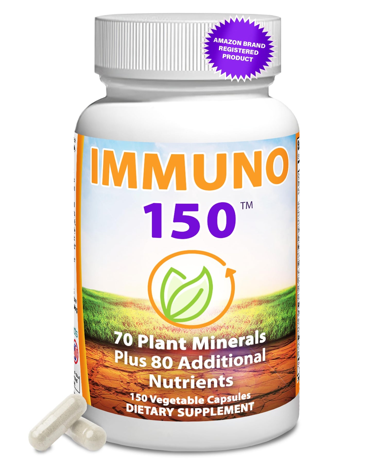 Immuno 150, Immune Support Supplement, Packed with 70 Plant Minerals, 13 Essential Vitamins and 68 Additional Nutrients-150 Vegetable Capsules- Immune Boost for All Age Groups Immuno 150 buy supplements Au