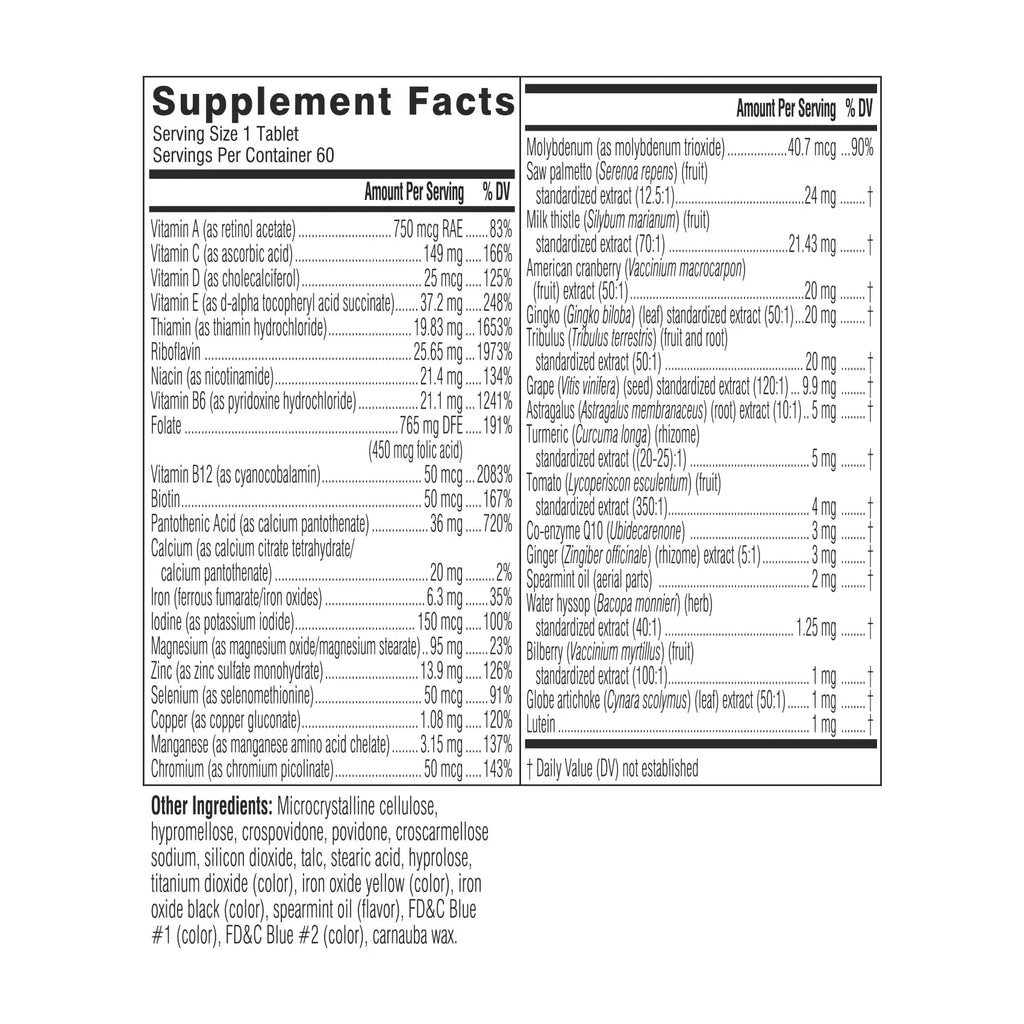 Swisse Daily Multivitamin for Men 50 and Over | 39 Vitamins, Antioxidants and Minerals + Adaptogens | Energy & Immune Support | Swisse