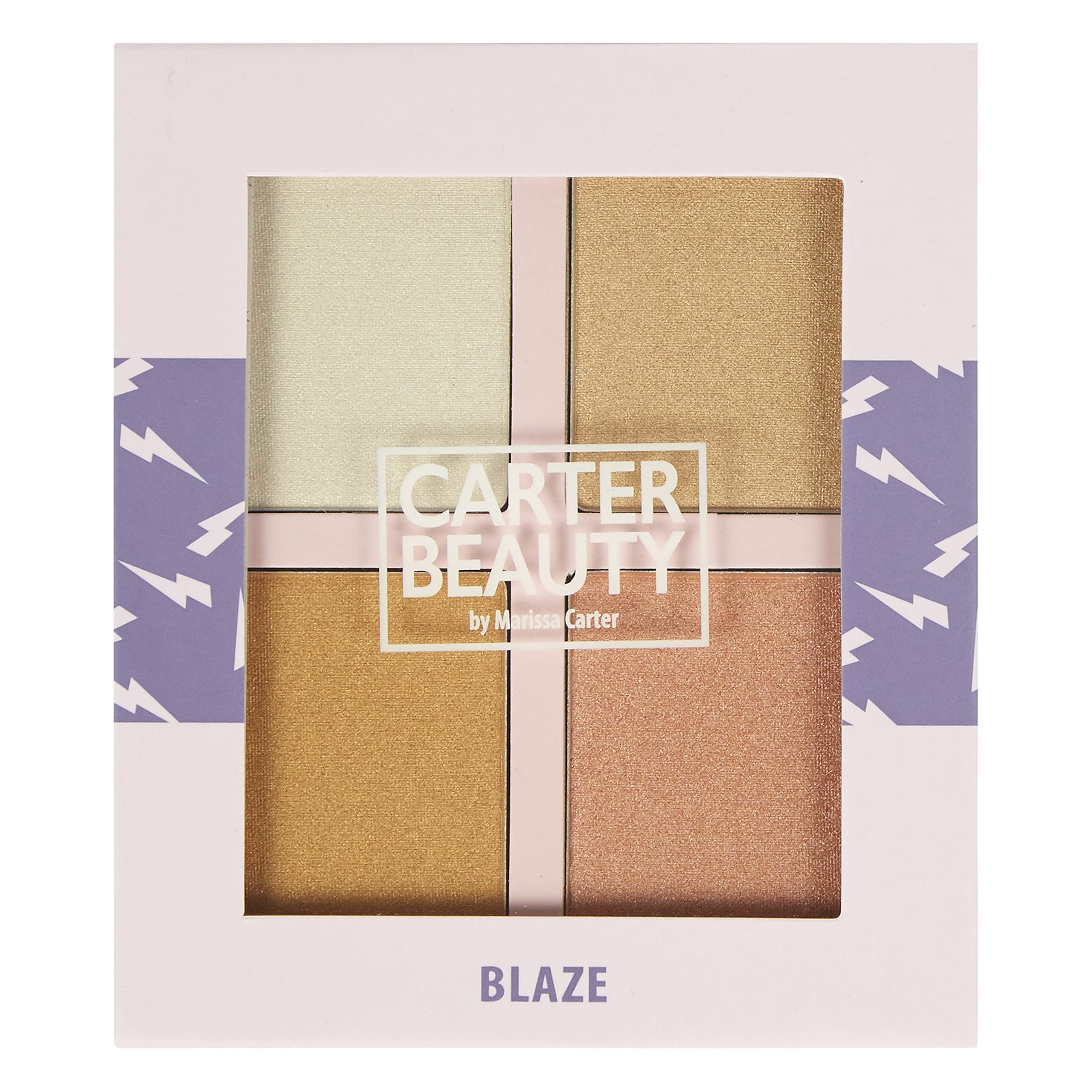 Carter Beauty By Marissa Carter Mini Highlighter Palette | Long Lasting Makeup | Shimmer & Matte Shades (Blaze) Carter BeautyBuy Supplements Australia