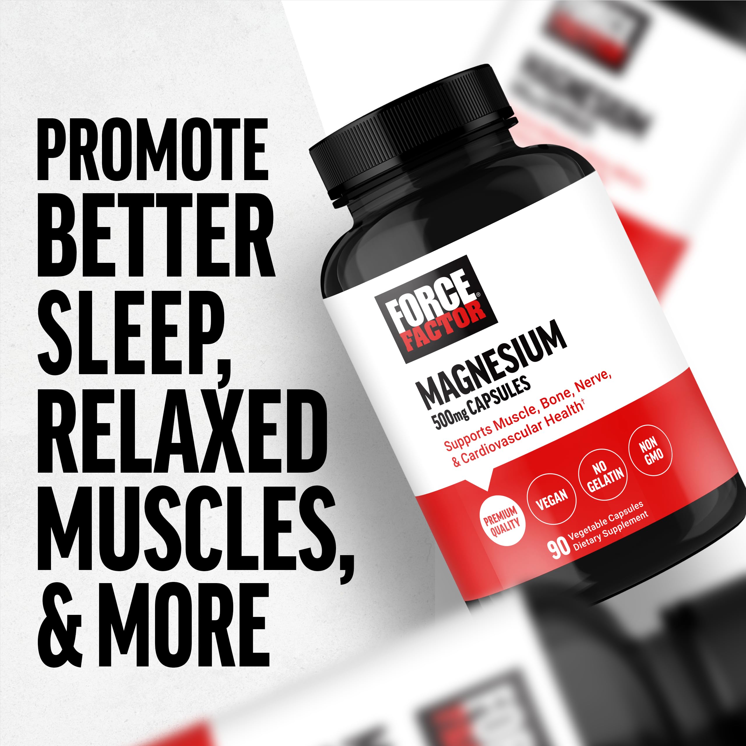 Force Factor Magnesium Complex Supplement to Support Muscles, Bones, Nerves, and Cardiovascular Health, Magnesium Glycinate, Magnesium Citrate, and Magnesium Oxide, Vegan, Non-GMO, 90 Capsules Force Factor buy supplements Au