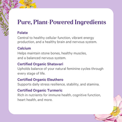 PURE SYNERGY Vita·Min·Herb for Women | Women’s Comprehensive Multivitamin Supplement | Made with Organic Whole Food Non-GMO & Vegan Ingredients | PURE SYNERGY