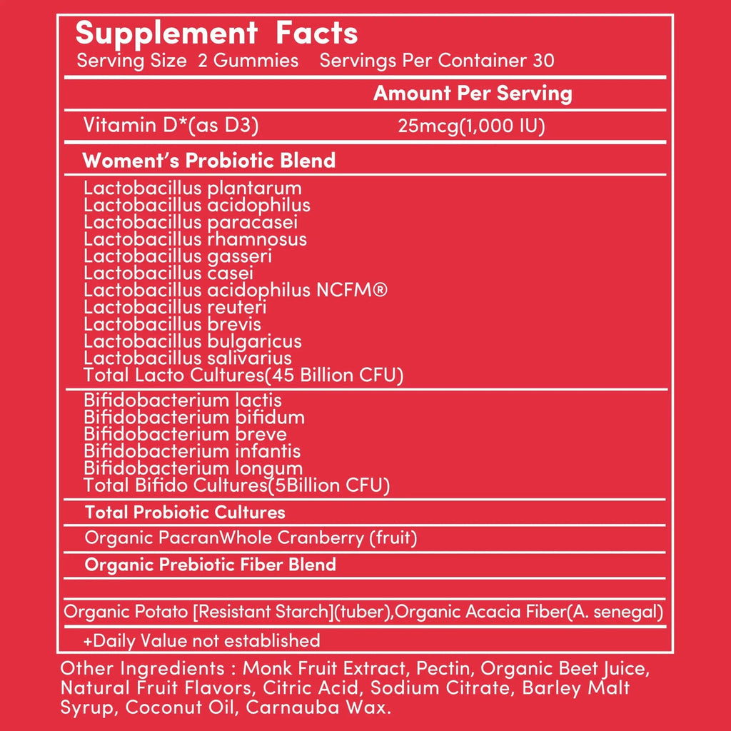 Cranberry Gummies UTI Treatment for Women | Urinary Tract Support for Women | Daily UTI Defense with Cranberry & Probiotics | Promotes Urinary Comfort & Normal Frequency | 60 Gummies Terramed Just Think ComfortBuy Supplements Australia
