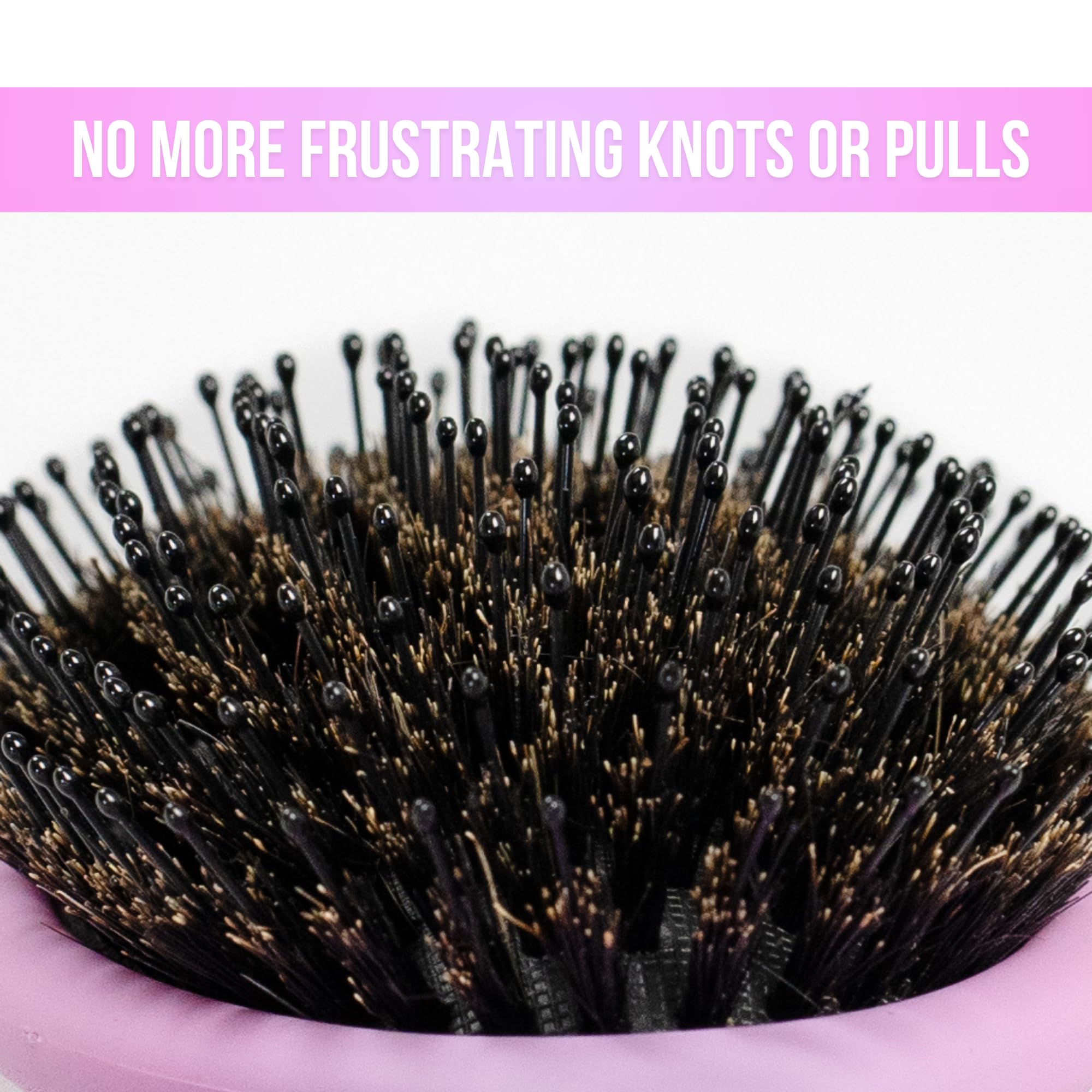 SimplyHair Ultimate Hair Extension Brush & Detangler Anti-Static, Dual Bristle Design, Soft Boar Bristle, Great for All Hair Types & Extensions - Pink & Purple Ombre Brush Ideal for Adults & Kids Simply HairBuy Supplements Australia