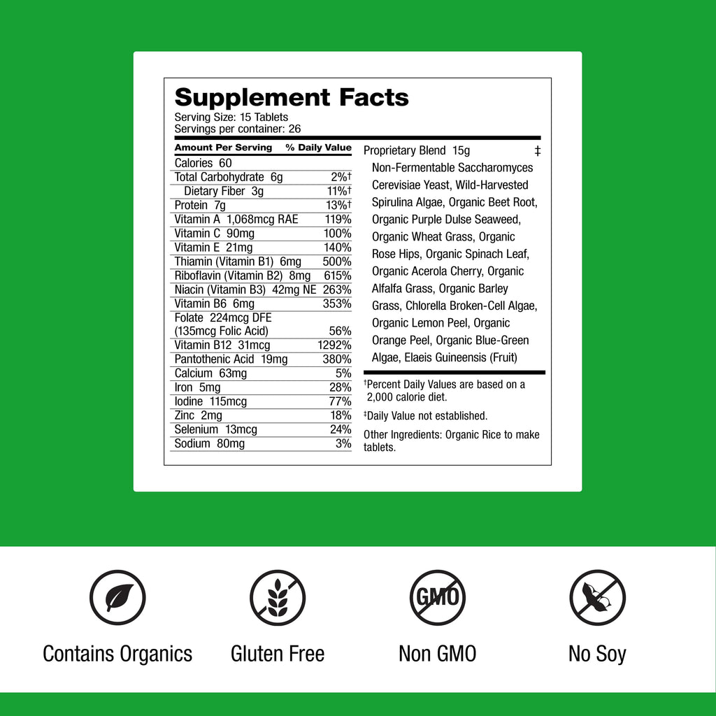 Dr. Schulze's SuperFood Plus - Everyday Superfood Supplement to Support Overall Wellness - Clean, Quality Nutrition - Supports Metabolism & Daily Energy - Gluten-Free & Dairy-Free - 390 Tablets Dr. Schulze'sBuy Supplements Australia