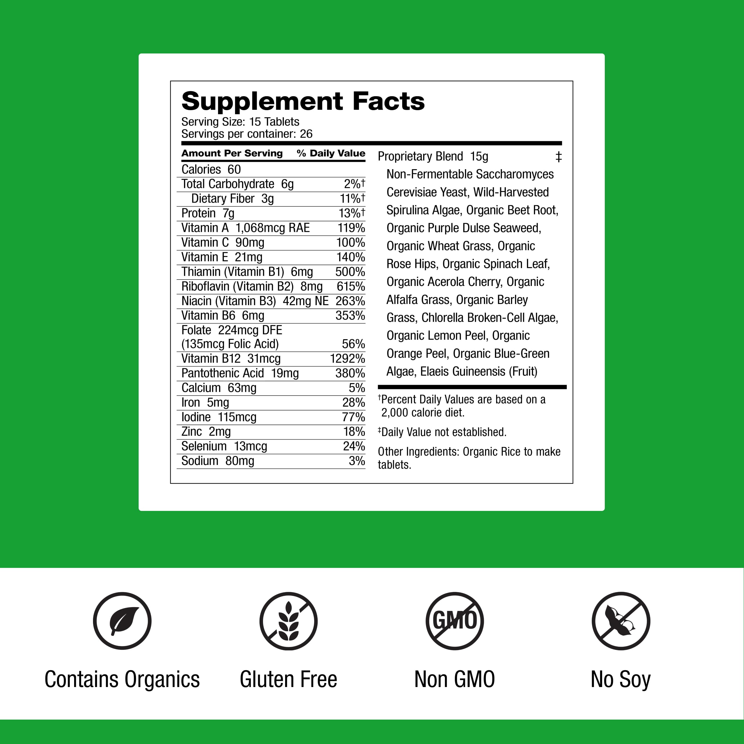 Dr. Schulze's SuperFood Plus - Everyday Superfood Supplement to Support Overall Wellness - Clean, Quality Nutrition - Supports Metabolism & Daily Energy - Gluten-Free & Dairy-Free - 390 Tablets Dr. Schulze'sBuy Supplements Australia