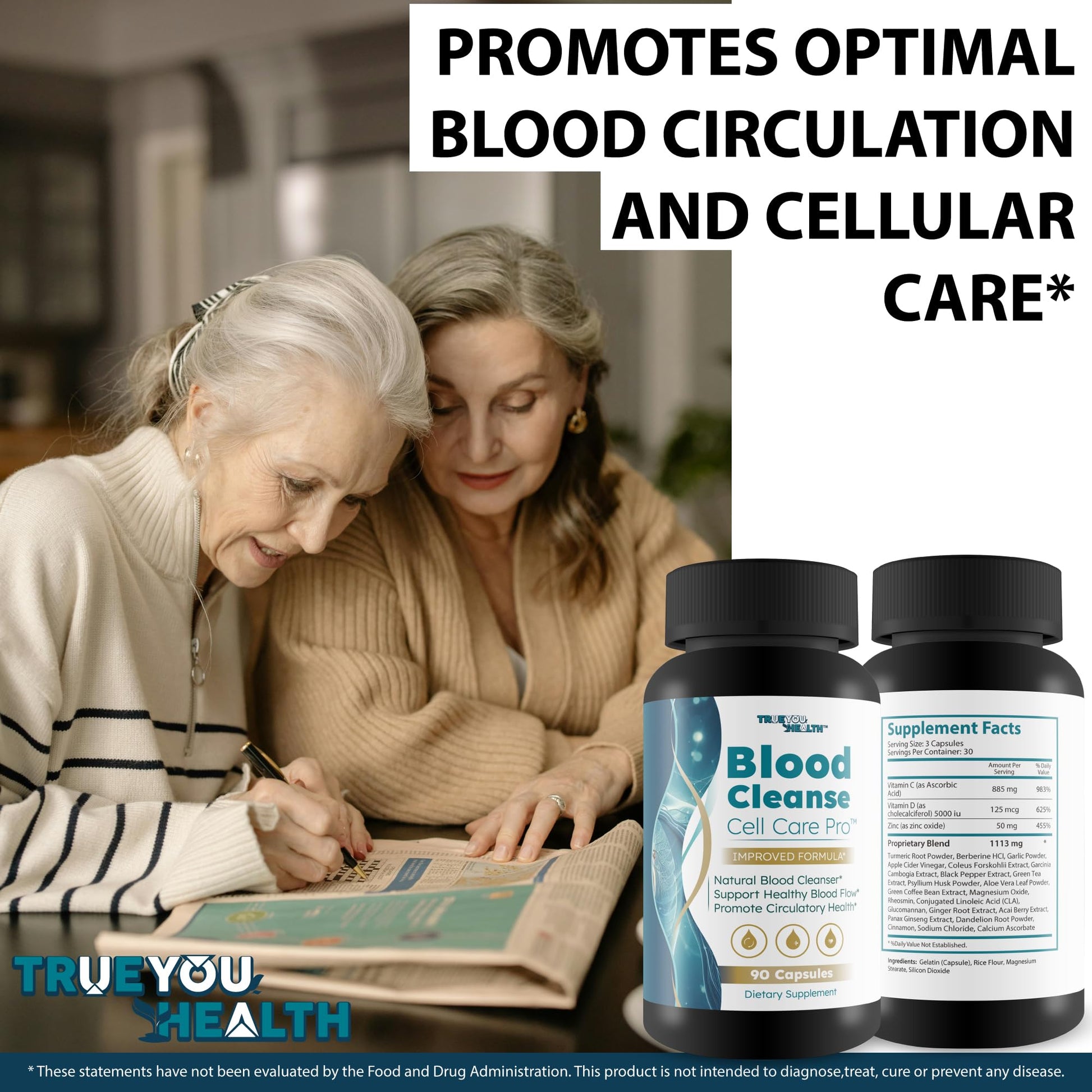 Blood Cleanse Cell Care Pro - Improved Formula - Our Best Blood Cleanse Detox - Cleanse Blood & Detox Body Cleanse - Full Body Cleanse - Sugar Detox Cleanse Pancreas Sweet Blood Cleanse Supplements True You Health buy supplements Au