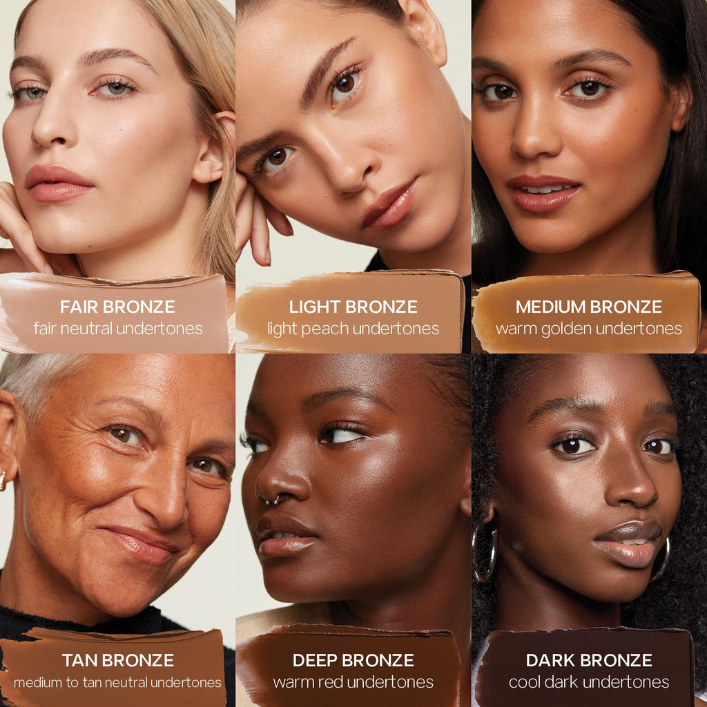 Saie Sun Melt Cream Bronzer - Buildable Balm Face Bronzer for Effortless Sculpting - Cream Contour Enriched with Vitamin C, Nourishing Skincare Ingredients & a Natural Finish - Tan Bronze (1 oz) SaieBuy Supplements Australia