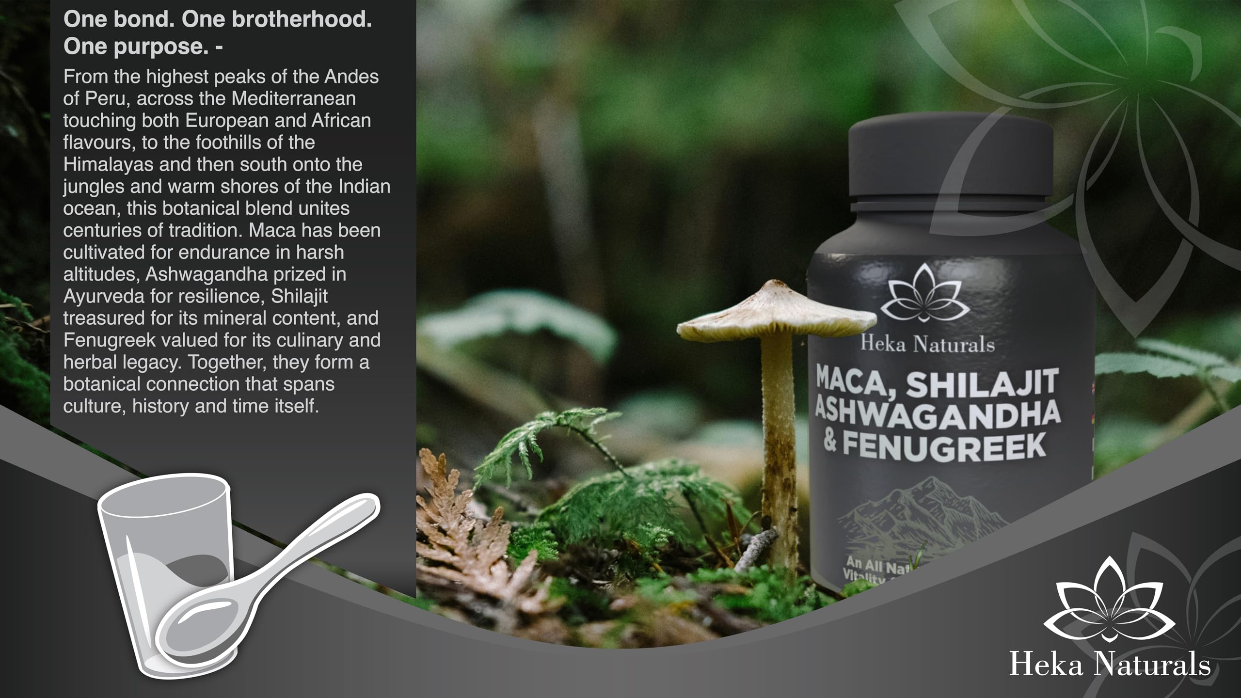 Heka Naturals Male Botanical Complex | 90 Capsules with Ashwagandha, Maca Root, Fenugreek & Shilajit | Traditional Plant-Based Ingredients for Active Lifestyles | Food Supplement Heka Naturals buy supplements Au