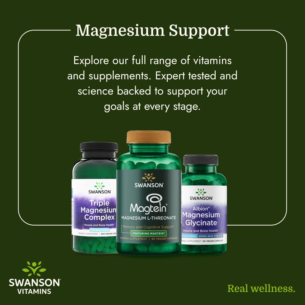 Swanson Triple Magnesium Complex - 100 Capsules, 400mg Each Swanson buy supplements Au