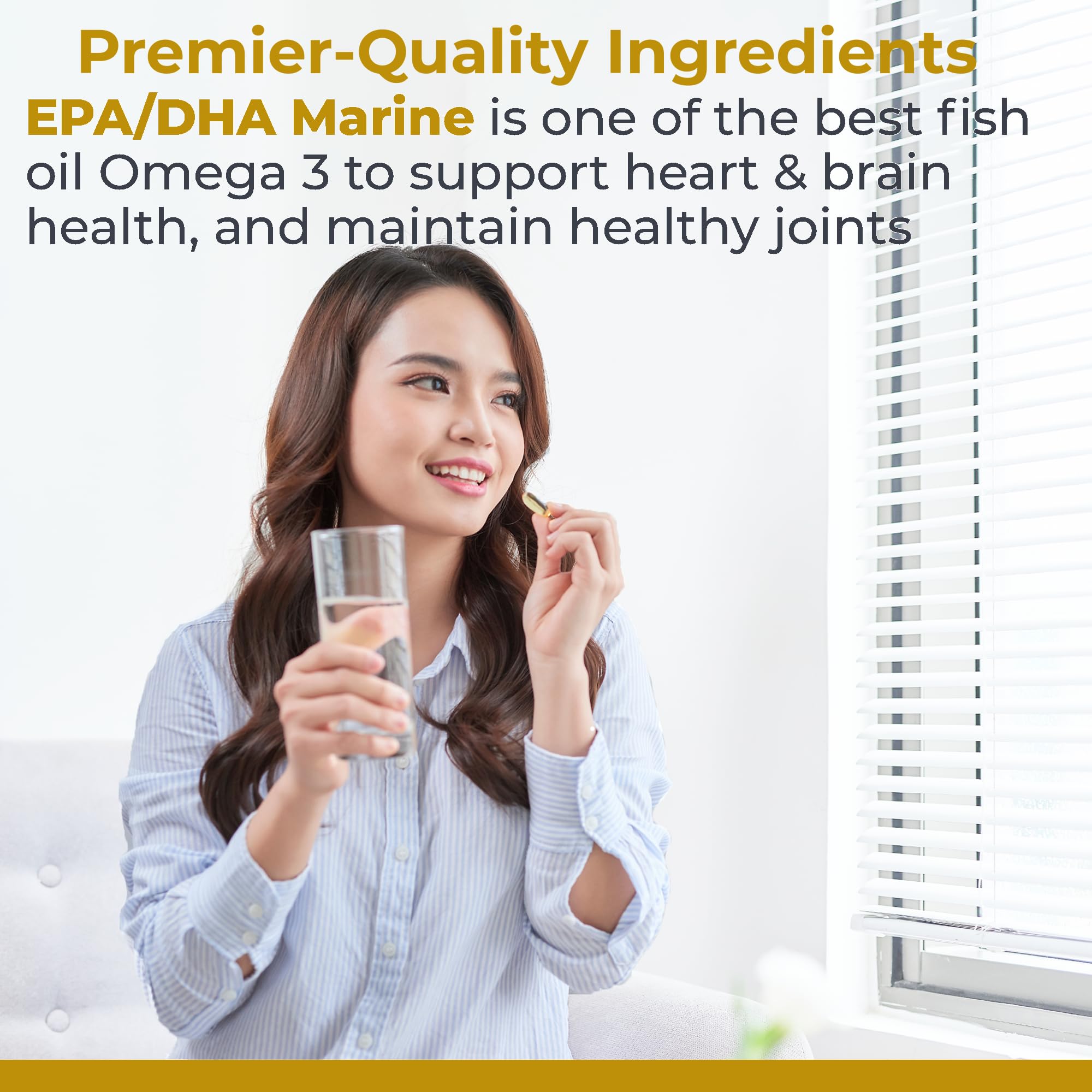 Premier Research Labs EPA DHA Marine Softgels - Omega 3 Fish Oil, EPA DHA Omega 3 Supplement, Fatty Acids for Women & Men, Natural - 90 Softgel Capsules Premier Research Labs buy supplements Au