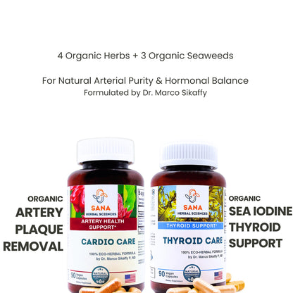 Sana Herbal Sciences Artery Plaque Removal & Sea Iodine Thyroid Support Organic Blends Sana Herbal Sciences buy supplements Au