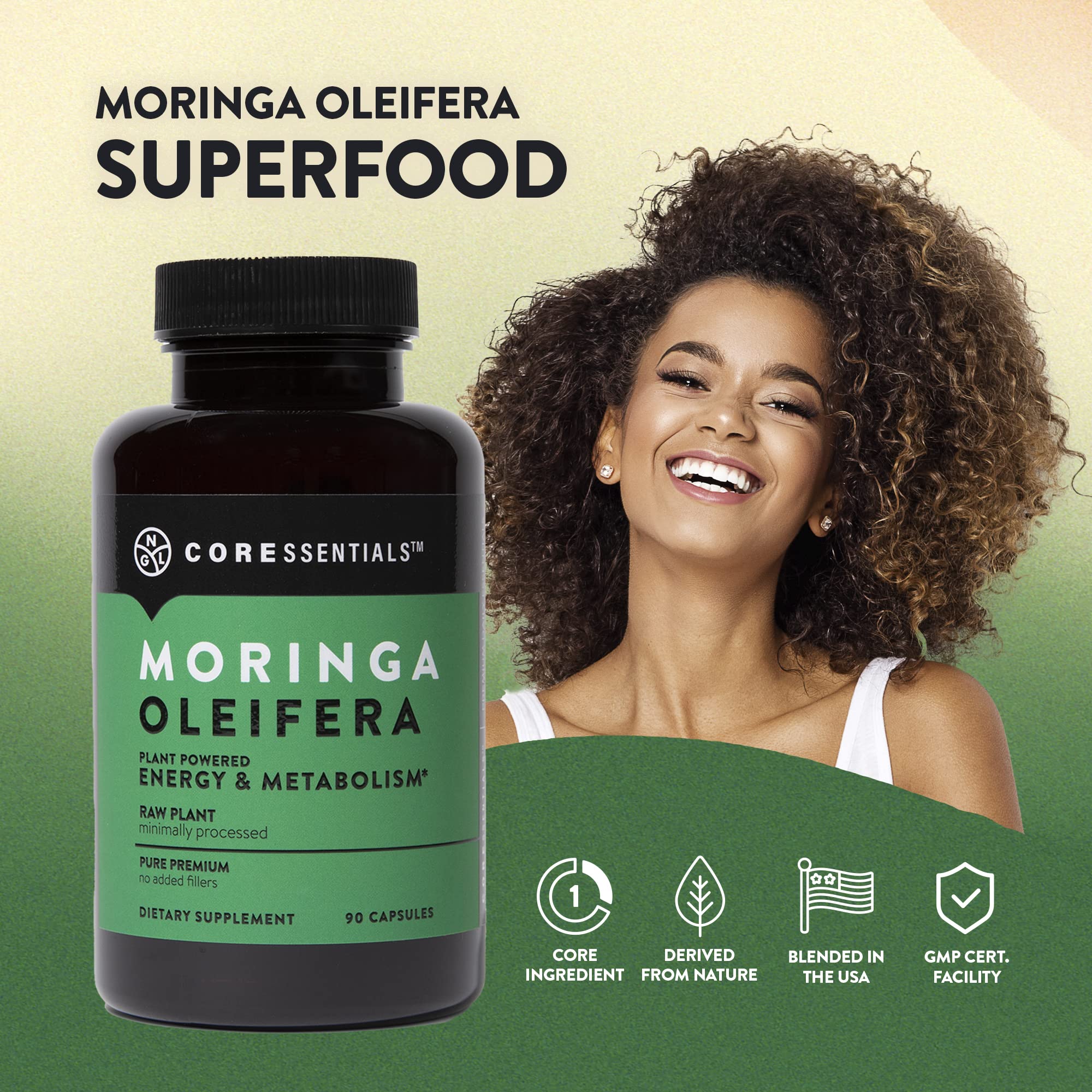 NGL Moringa Capsules 1300mg | Pure Raw Moringa Oleifera Superfood Dietary Supplement | 90 Capsules NGLBuy Supplements Australia