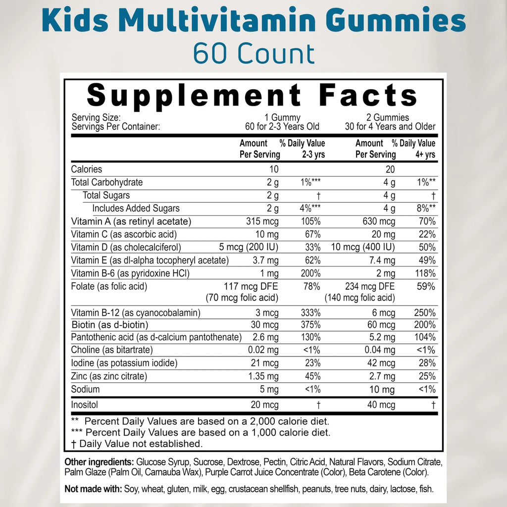 NUELATION Kids Multivitamin Gummies, 30-60 Day Supply with 14 Essential Kids Vitamins & Minerals. Toddler Vitamins for Overall Wellness. Non-GMO, Gelatin-Free, Gluten-Free, Vegetarian Children Vitamin NUELATION