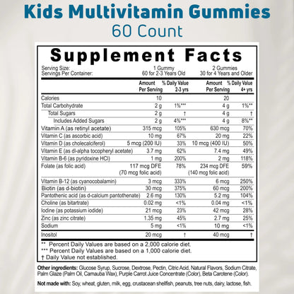 NUELATION Kids Multivitamin Gummies, 30-60 Day Supply with 14 Essential Kids Vitamins & Minerals. Toddler Vitamins for Overall Wellness. Non-GMO, Gelatin-Free, Gluten-Free, Vegetarian Children Vitamin NUELATION