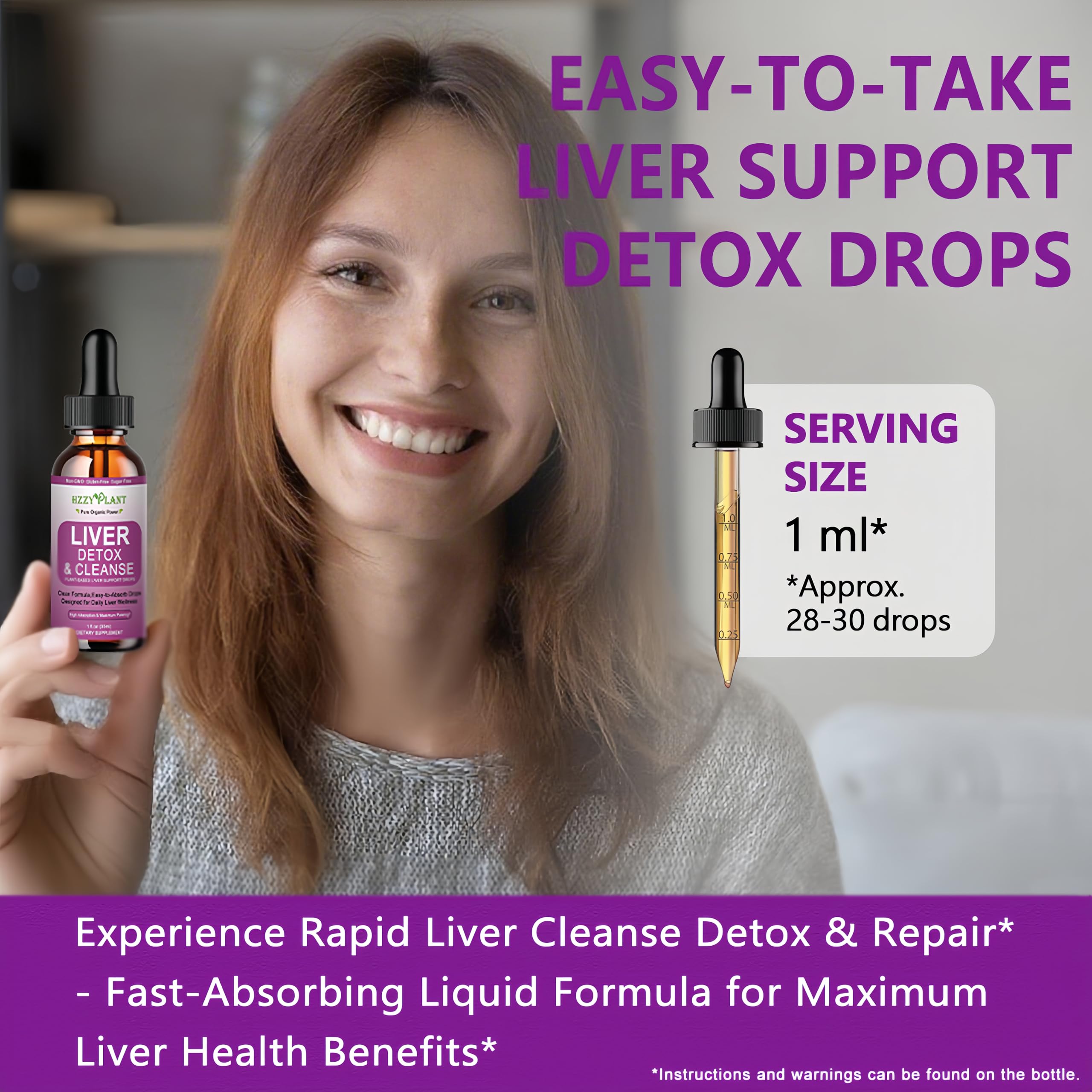 Liver Cleanse Detox & Repair Drops - Liquid Liver Support Tincture with Milk Thistle, Dandelion, Artichoke, TUDCA, NAC, Chanca Piedra - 15-in-1 Advanced Liver Detox Health Supplement - Vegan, Non-GMO HZZYPLANT buy supplements Au