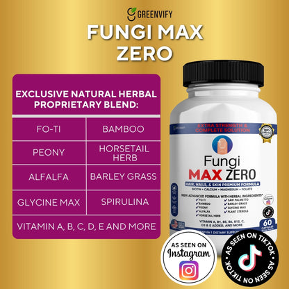 GREENVIFY Fungi Max Zero Hair, Nails & Skin Supplement. (1) GREENVIFY buy supplements Au