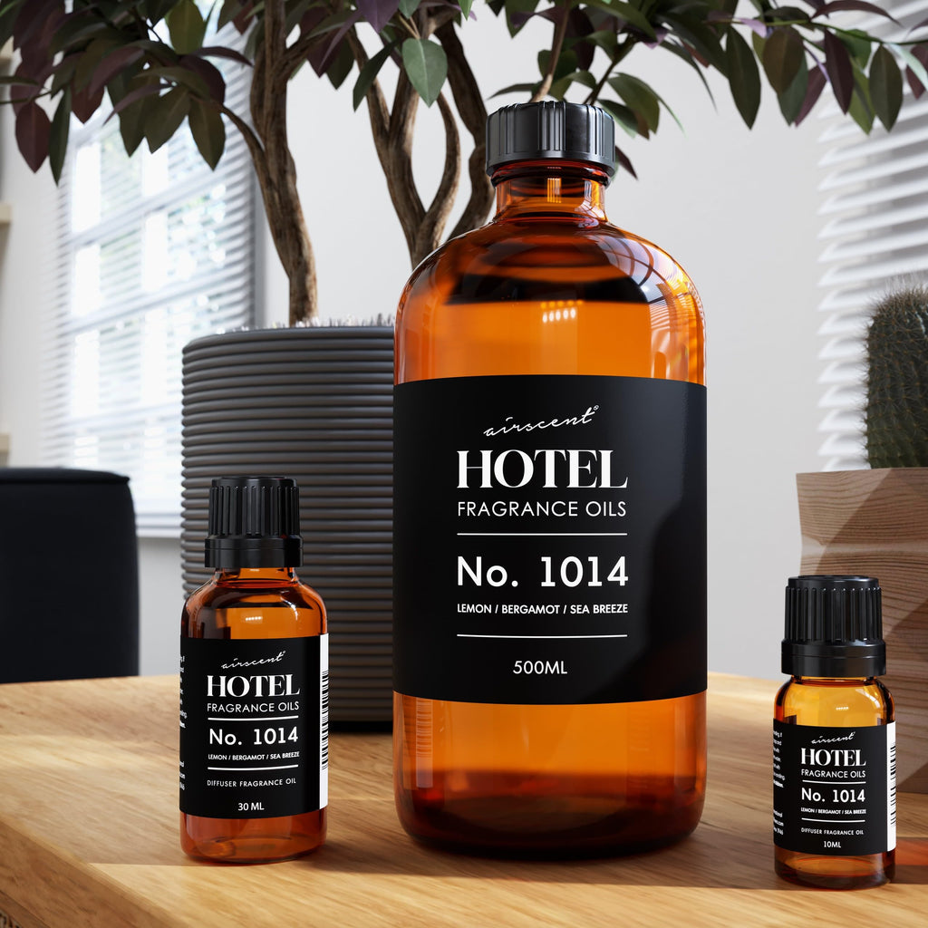 AirScent Hotel Diffuser Oil No. 1014 - The Iconic 5-Star Hotel Coastal Blend - Lemon Bergamot Sea Breeze - Fragrance Oil for Ultrasonic and Waterless Diffusers and Crafting - 500 mL Air-Scent buy supplements Au