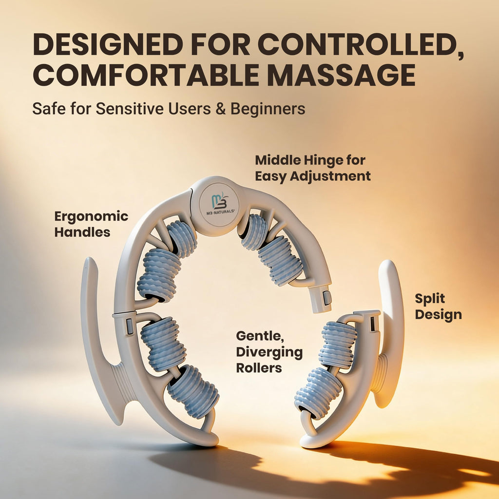 Anti Cellulite Roller & Lymphatic Drainage Massager | Fascia Blaster for Contoured & Smoother Skin | Tool for Sore Arms, Legs, Stomach & Buttocks by M3 – Multicolor M3 Naturals buy supplements Au