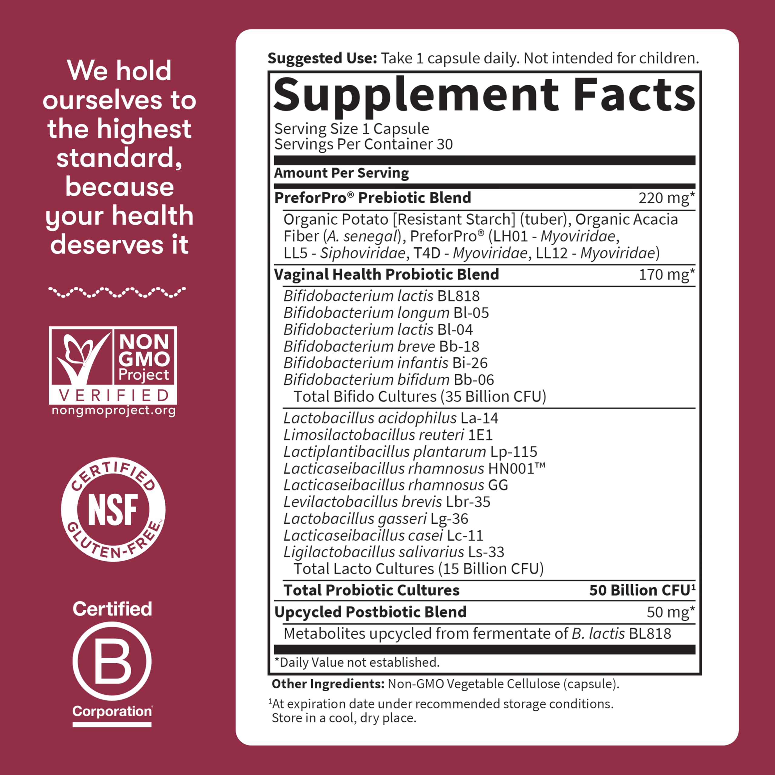 Garden of Life Dr Formulated Once Daily 3-in-1 Complete Prebiotics, Postbiotics & Probiotics for Women, PRE + PRO + POSTBIOTIC Supplement for Women’s Digestive