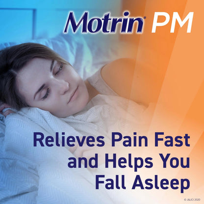 Motrin PM Caplets with 200 mg Ibuprofen & 38 mg Diphenhydramine Sleep Aid, Nighttime Pain Reliever for Minor Aches & Pains, Bulk, 80 ct MotrinBuy Supplements Australia