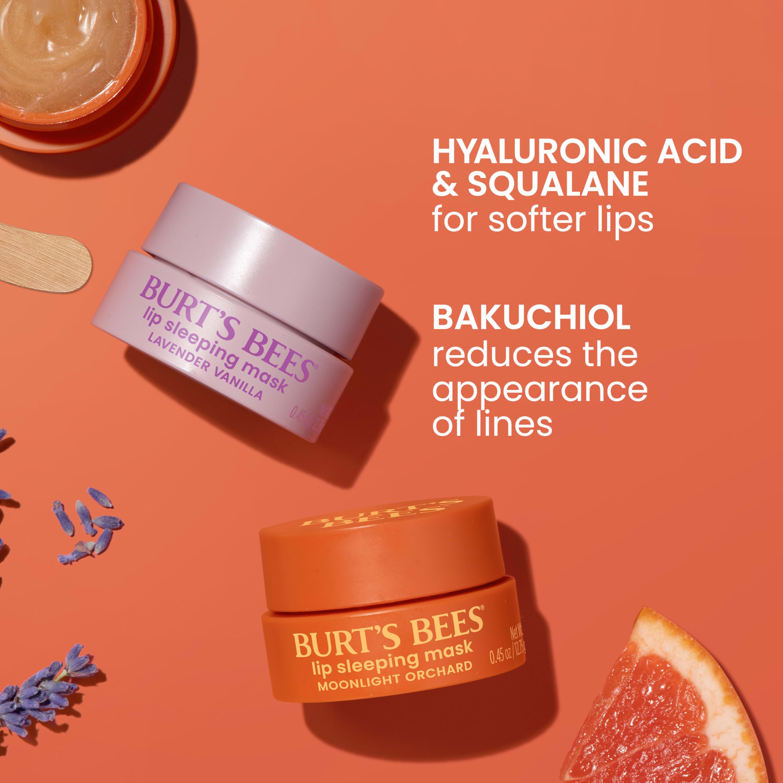 Burt’s Bees Lavender Vanilla Lip Sleeping Mask, With Hyaluronic Acid and Squalane Moisturizer To Instantly Hydrate Lips, Overnight Mask and Treatment, 0.45 oz. Burt's BeesBuy Supplements Australia
