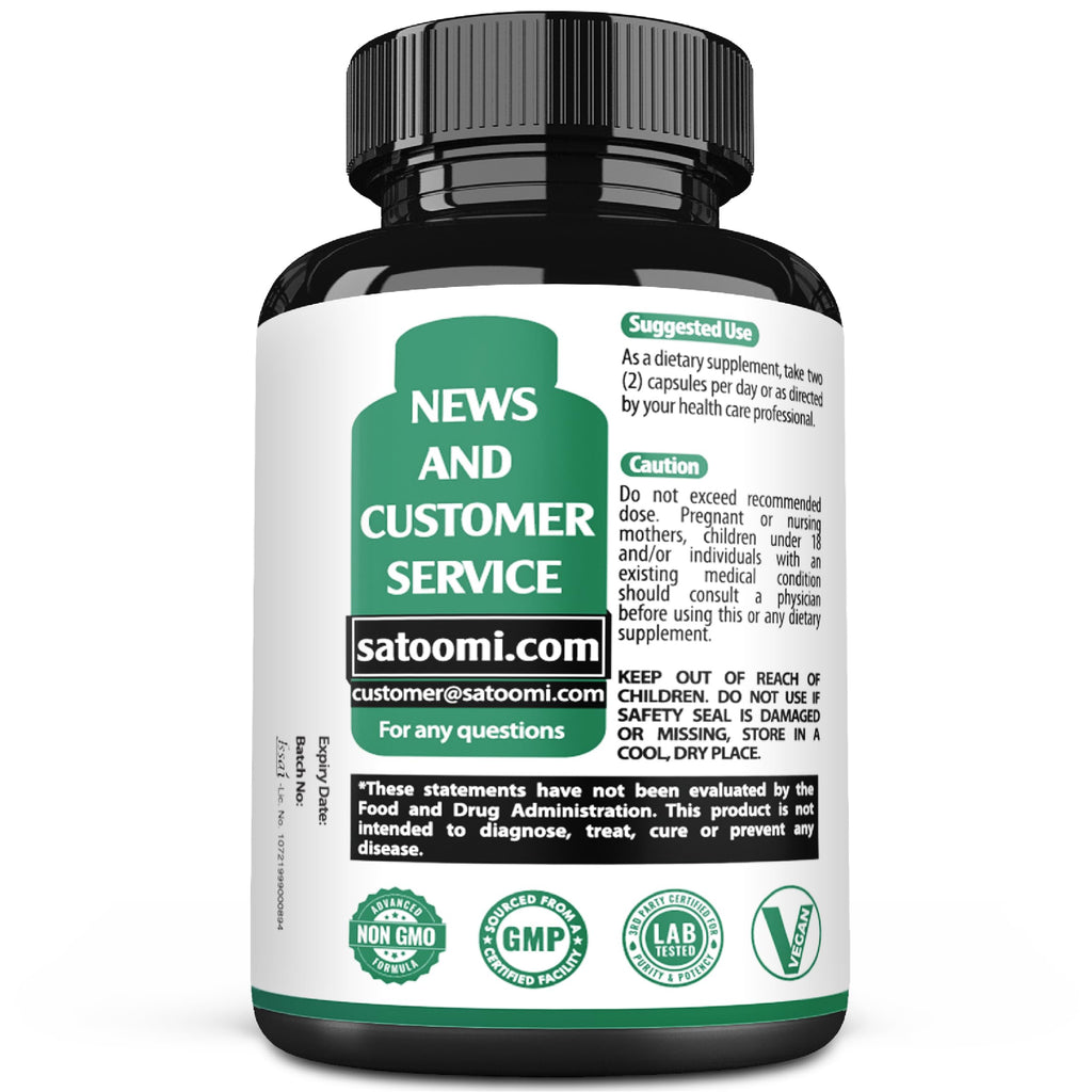Satoomi 9in1 Moringa Capsules - Featuring Moringa, Turmeric, Boswellia, Ginger, Ashwagandha, Ceylon Cinnamon and Milk Thistle, and Resveratrol | Support Mood, Heart & Overall Health - 60 Count Satoomi buy supplements Au