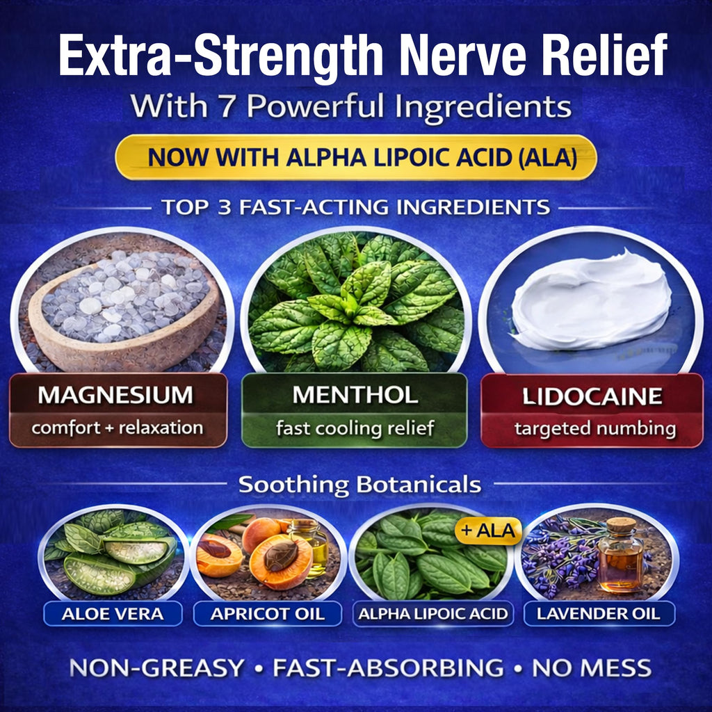 Neuropathy Nerve Relief Cream – Extra Large 8 oz – Maximum Strength for Feet Hands Legs Toes Back – Natural Ingredients Arnica Aloe Vera MSM Vitamins – Fast-Acting Soothing Relief – Super Value 8 oz NuturnaBuy Supplements Australia