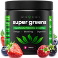 SuperGreens Powder, 40+ Organic Superfoods, Probiotics & Enzymes for Energy, Digestion, Gut Health & Bloating | Organic Fruit & Veggie Drink Mix, Daily Green Juice