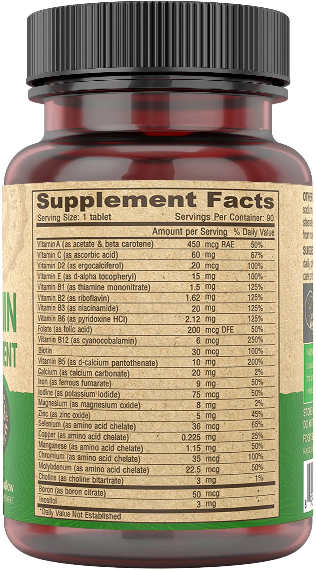 DEVA Vegan Multivitamin for Women & Men with Iron, Vitamin C, E, B Complex Vitamins, Zinc, 90 Tiny Tablets DEVABuy Supplements Australia