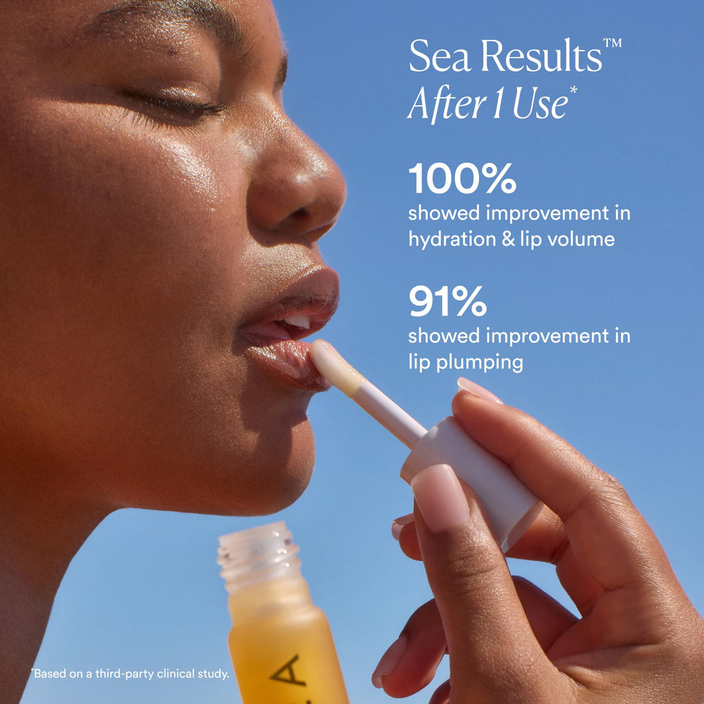 OSEA Hyaluronic Lip Oil Booster – Clean Beauty Lip Oil for Plump, Glossy, Hydrated Lips – Nourishing Seaweed & Meadowfoam Oil – Vegan, Non-Sticky, High-Shine Finish OSEABuy Supplements Australia