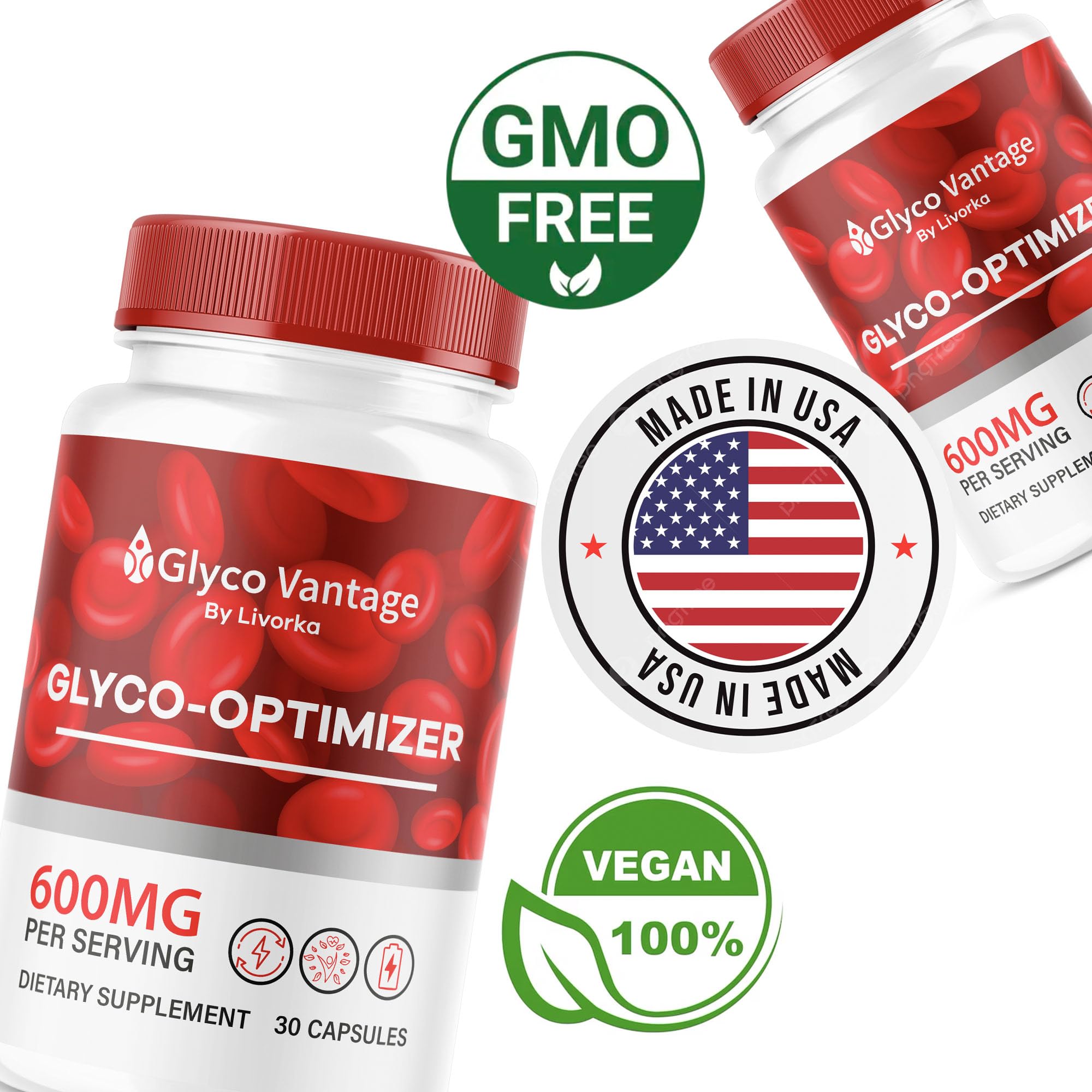 (2 Pack) Glyco Vantage Glyco Optimizer, Glyco Vantage, Glyco Vantage Capsules, Glyco Vantage Joint Optimizer, GlycoVantage Glyco Optimizer Pills, Glyco Vantage Support, 60 Capsules For 2 Months LIVORKABuy Supplements Australia