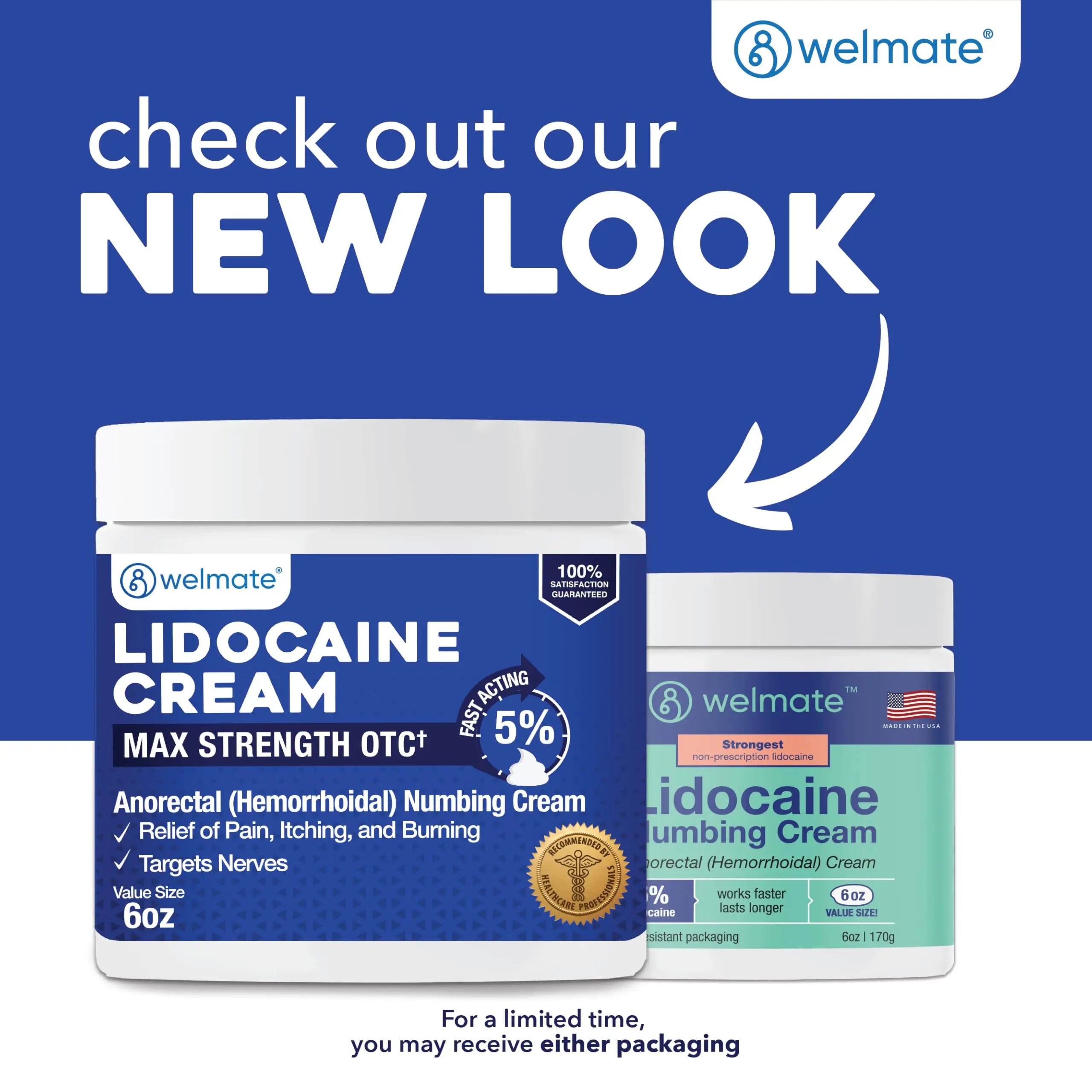 WELMATE 5% Lidocaine Cream for Hemorrhoids, 6 oz Jar – Fast-Acting Lidocaine Numbing Cream & Topical Analgesic Cream for Anorectal Itch Relief WELMATEBuy Supplements Australia
