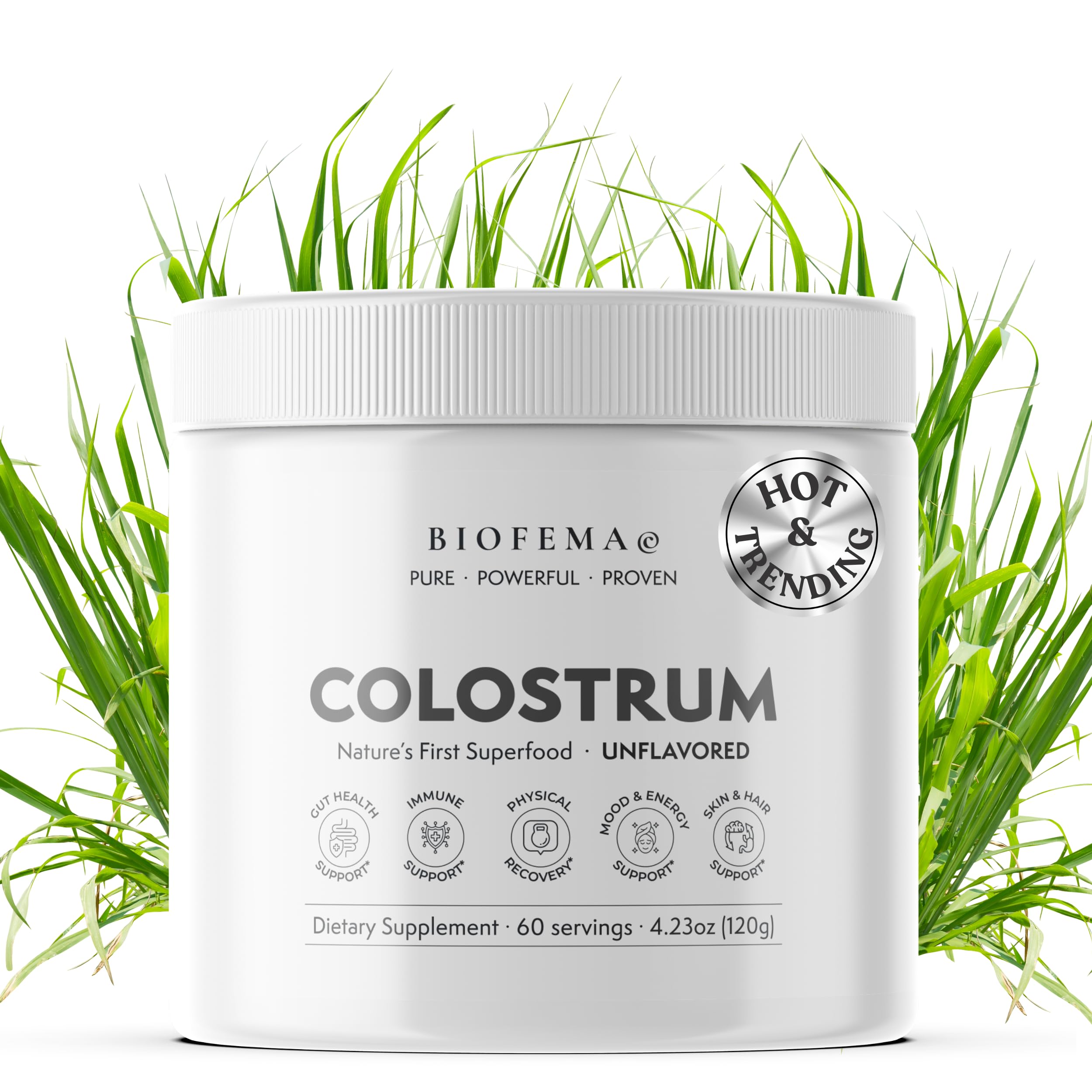 BIOFEMA Bovine Colostrum Supplement - Natures Superfood – First Milk Powder Magic for Gut Health, Immune Support, Physical Recovery, Skin, Hair & Nail Health BIOFEMABuy Supplements Australia