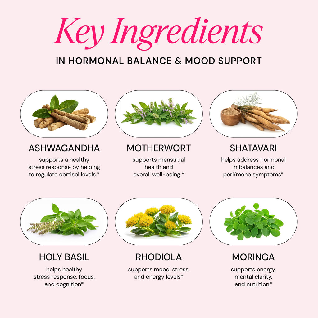 Ayurvedic Hormone Balance for Women | Cortisol Reducer | Mood, Energy, & Sleep Support | Regulates Estrogen | Stress Relief | Ashwagandha, Rhodiola, & Shatavari