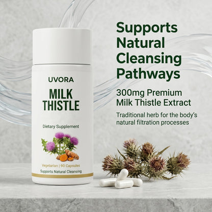 Uvora - Milk Thistle Extract,Uvora Premium Herbal Supplement with Milk Thistle Extract & Antioxidants – Supports Natural ification