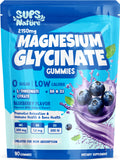 Magnesium Glycinate Gummies 2150 mg with Magnesium L-Threonate for Adults, Melatonin Free, High Absorption, Blueberry Flavor, 90 Count sups natureBuy Supplements Australia