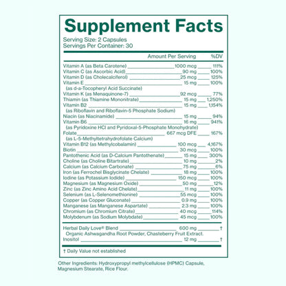 Love Wellness Daily Love Multivitamin for Women | Supports Energy, Cortisol, Immune Health, Stress Relief, & PMS | Complete with Vitamin D, C, Iron, Calcium, Zinc, & Biotin, Magnesium | 30-Day Supply Love Wellness buy supplements Au