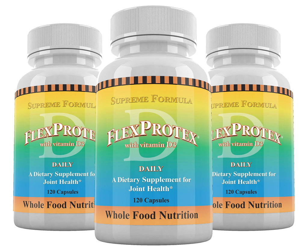 Daily Health, FlexProtex D Joint Muscle Support Supplement 3 Bottles Plus 1 Bottle Daily Marine Coral Calcium 90 Capsules Daily HealthBuy Supplements Australia