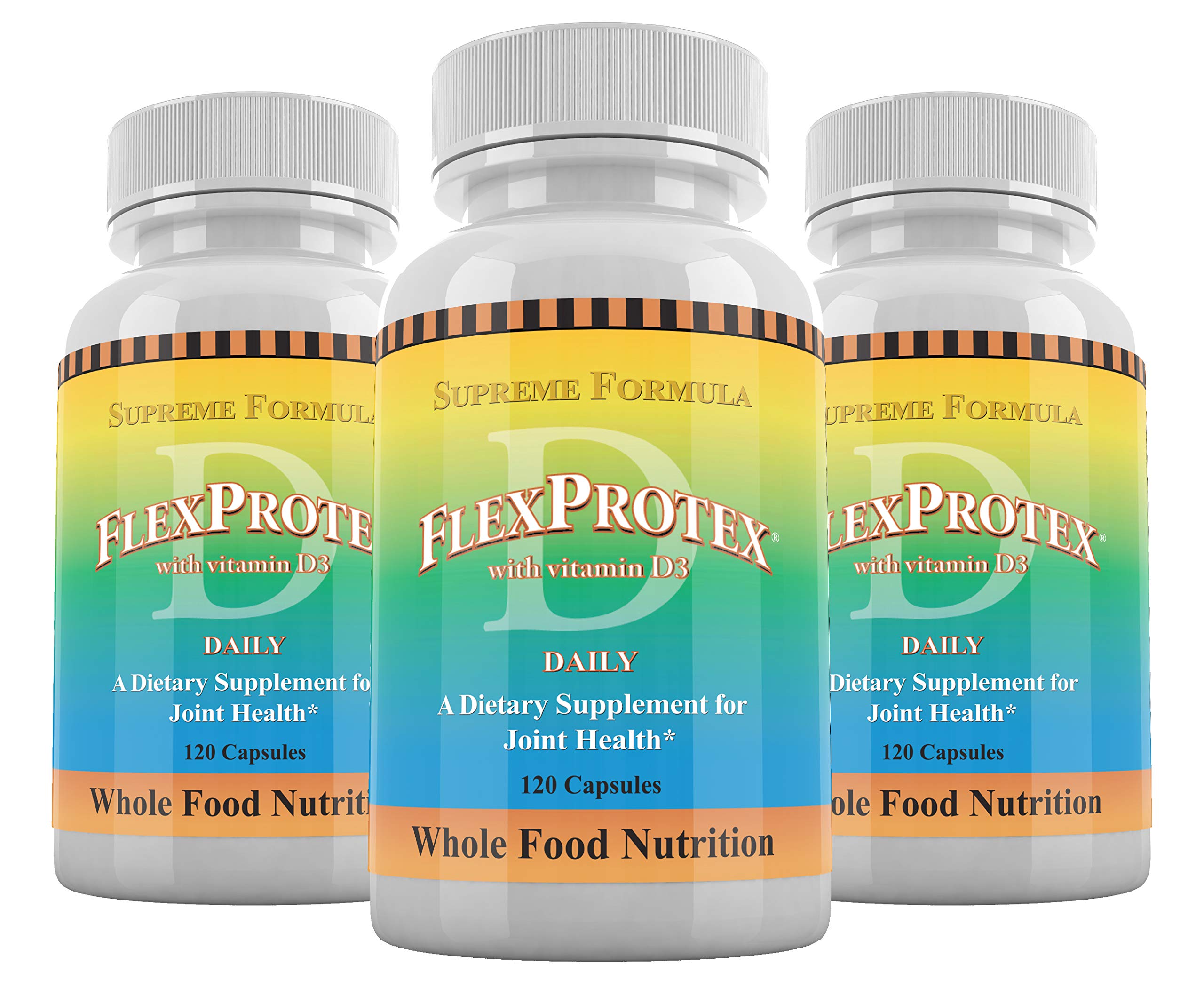 Daily Health, FlexProtex D Joint Muscle Support Supplement 3 Bottles Plus 1 Bottle Daily Marine Coral Calcium 90 Capsules Daily HealthBuy Supplements Australia
