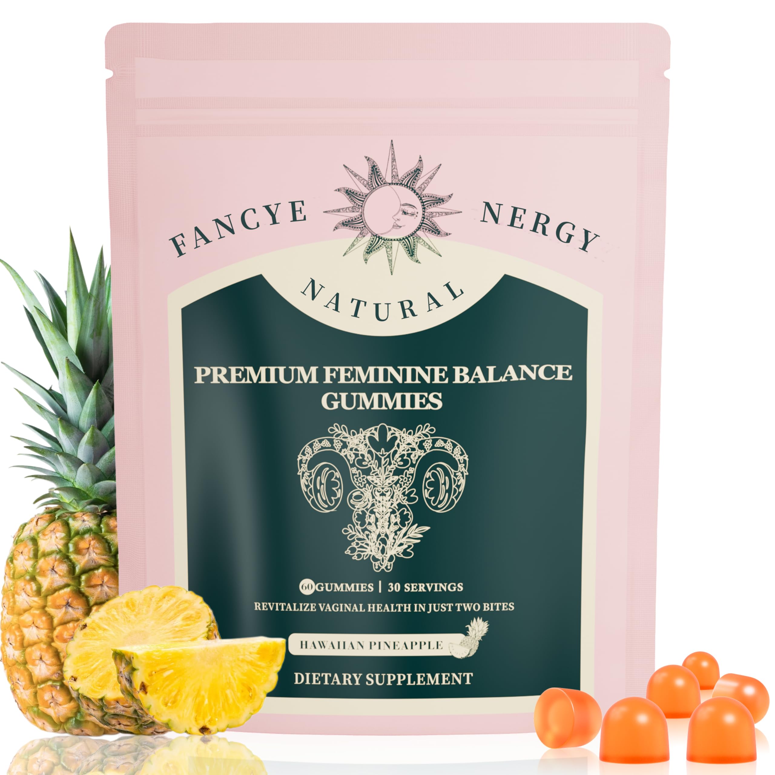 Vaginal Probiotics for Women – Premium Feminine Balance Gummies for Women, Hawaiian Pineapple Flavor, Support Healthy Odor and Vaginal Flora, pH Balance