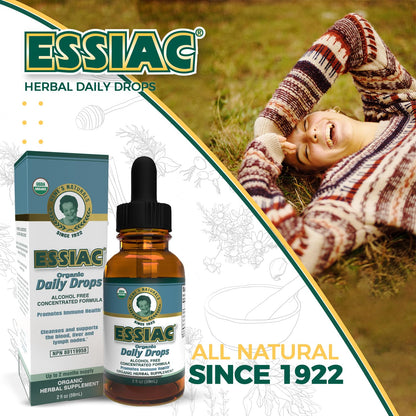 Essiac All-Natural Tea Powder & Organic Wild-Crafted Daily Drops | Detoxify Liver, Blood & Lymph Node Essiac buy supplements Au