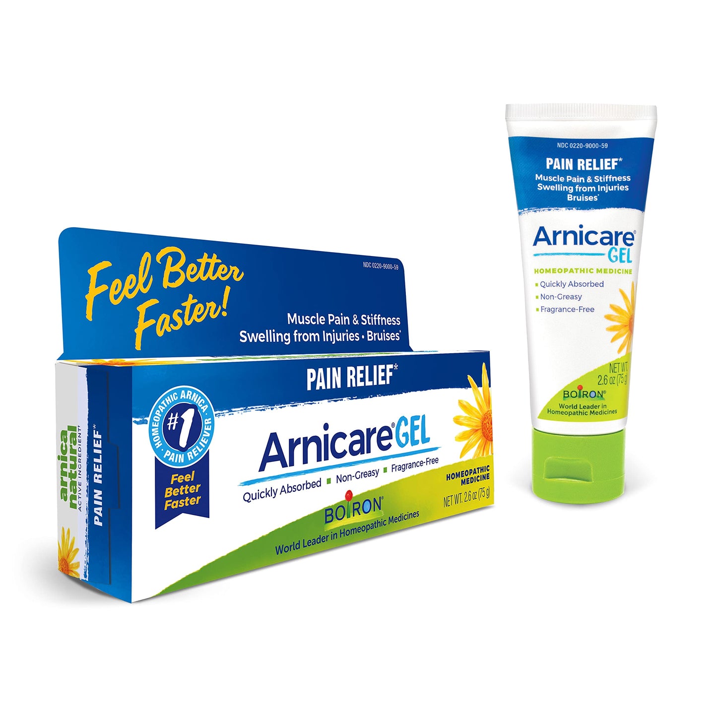 Boiron Arnicare Gel for Joint Pain, Muscle Pain, Swelling, Soreness, and Stiffness - Non-greasy and Fragrance-Free - 2.6 oz BoironBuy Supplements Australia