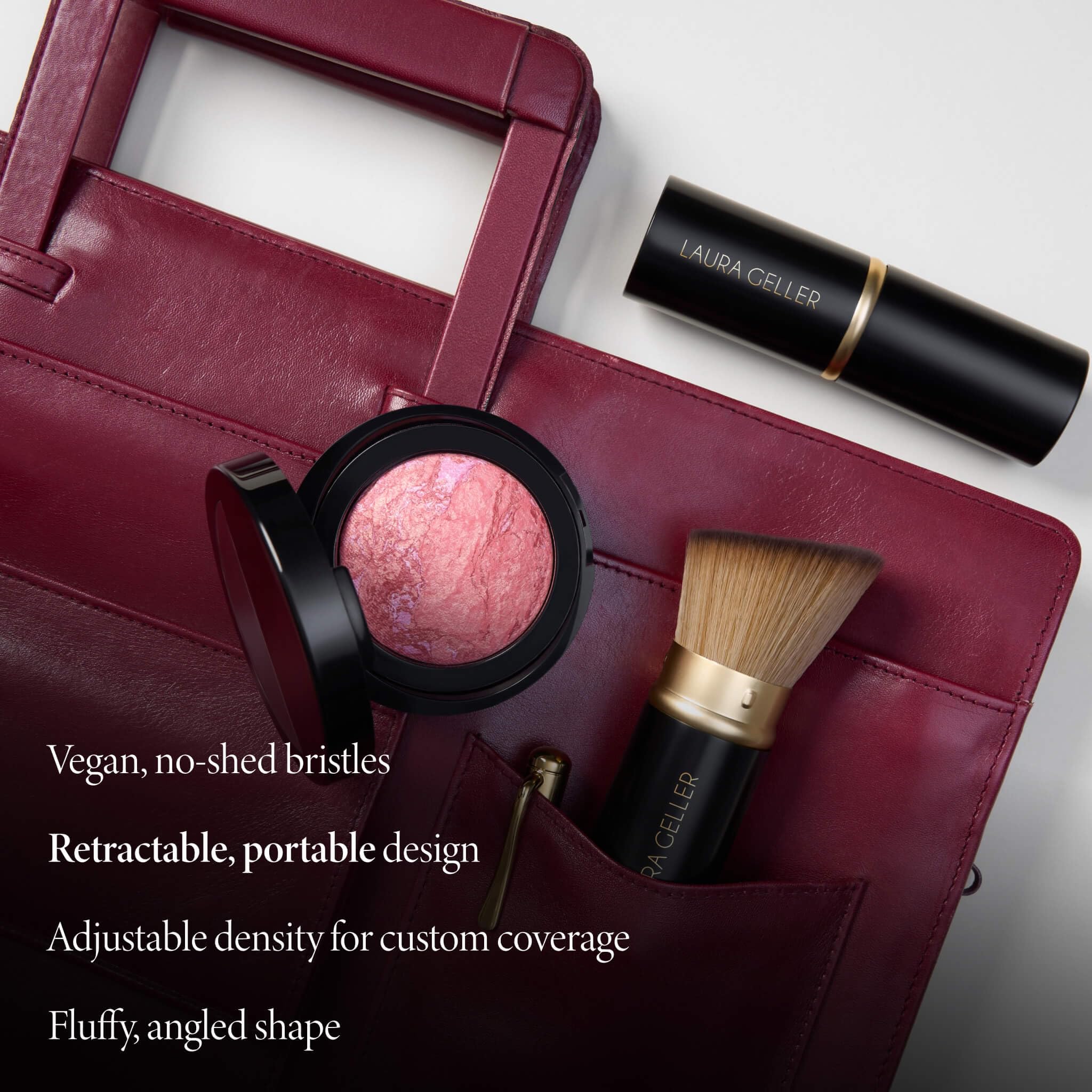 LAURA GELLER NEW YORK Cosmetic Professional Makeup Brushes - Cruelty-Free 02 Retractable Angled Kabuki Brush LAURA GELLER NEW YORKBuy Supplements Australia