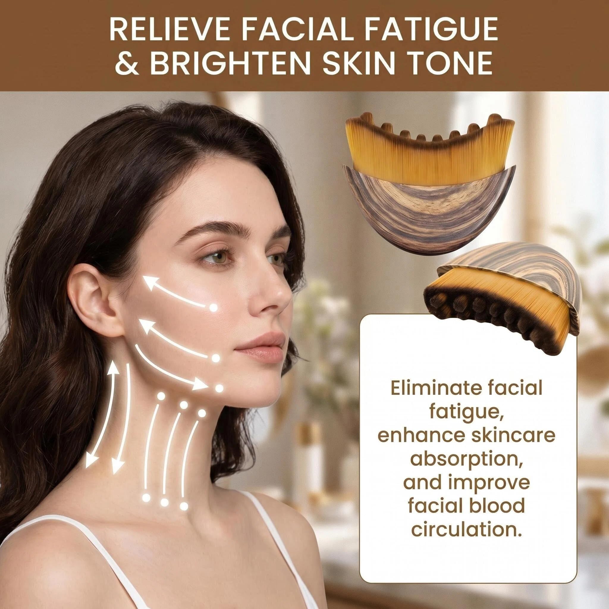 Lymphatic Contour Face Brush,Lymphatic Face Brush,Lymphatic Drainage Brush,Dry Brush,Neck,Chin & Face Sculpting,Anti-Puffiness,Gua Sha & Improves Skin Glow,Skin Care Massage Tools. (2PC) Mustio buy supplements Au