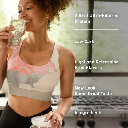 Isopure Clear Whey Isolate Protein Powder, Lactose Free, Gluten Free, Naturally Flavored, Mango Lime, 20g Protein Per Serving, 14.1 Oz, 16 Servings (Packaging May Vary)